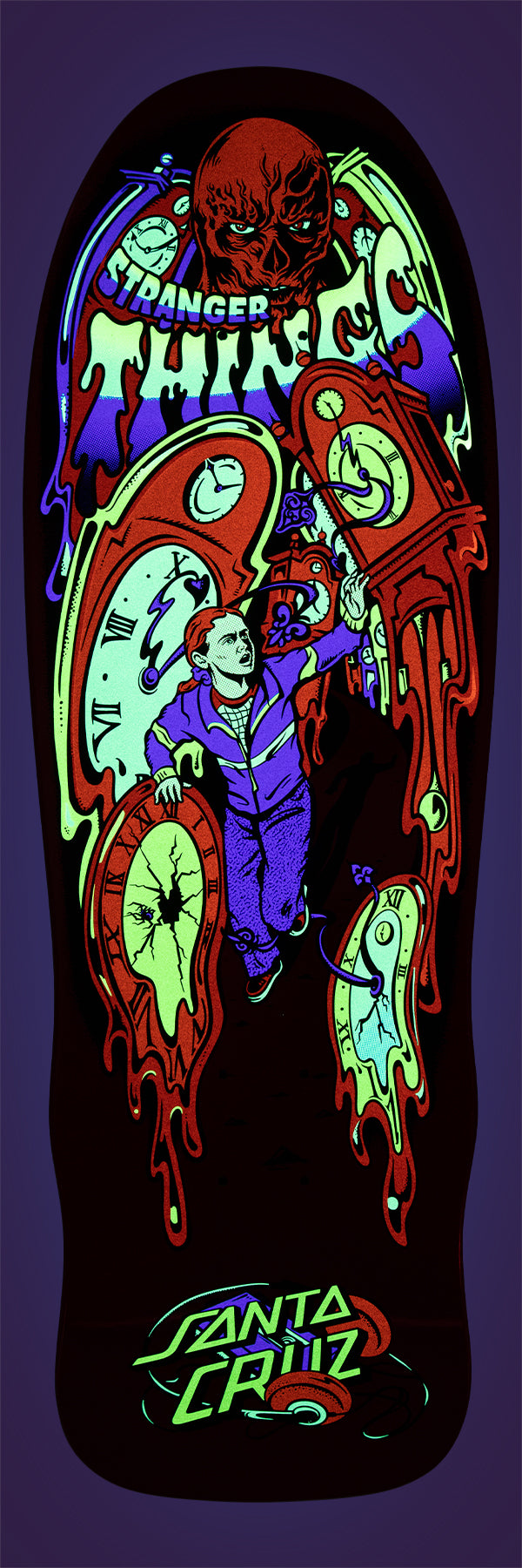 SANTA CRUZ - Stranger Things Grabke Melting Clock GITD - 9.7