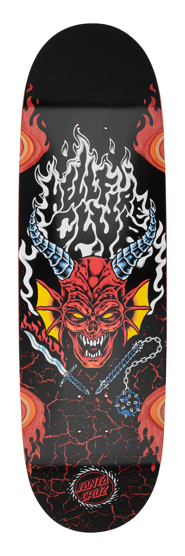 SANTA CRUZ - Stranger Things Hellfire Club Flames GITD - 9.0