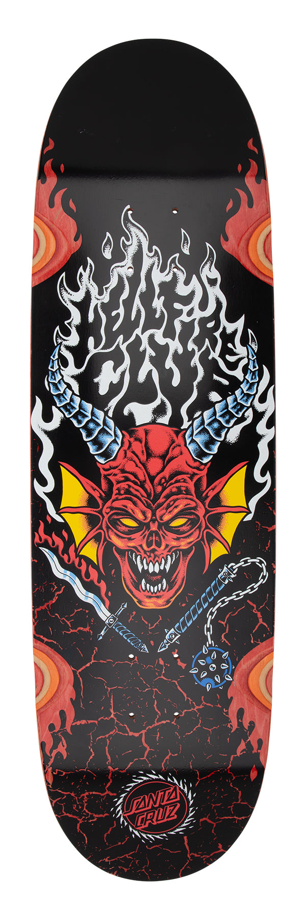 SANTA CRUZ - Stranger Things Hellfire Club Flames GITD - 9.0