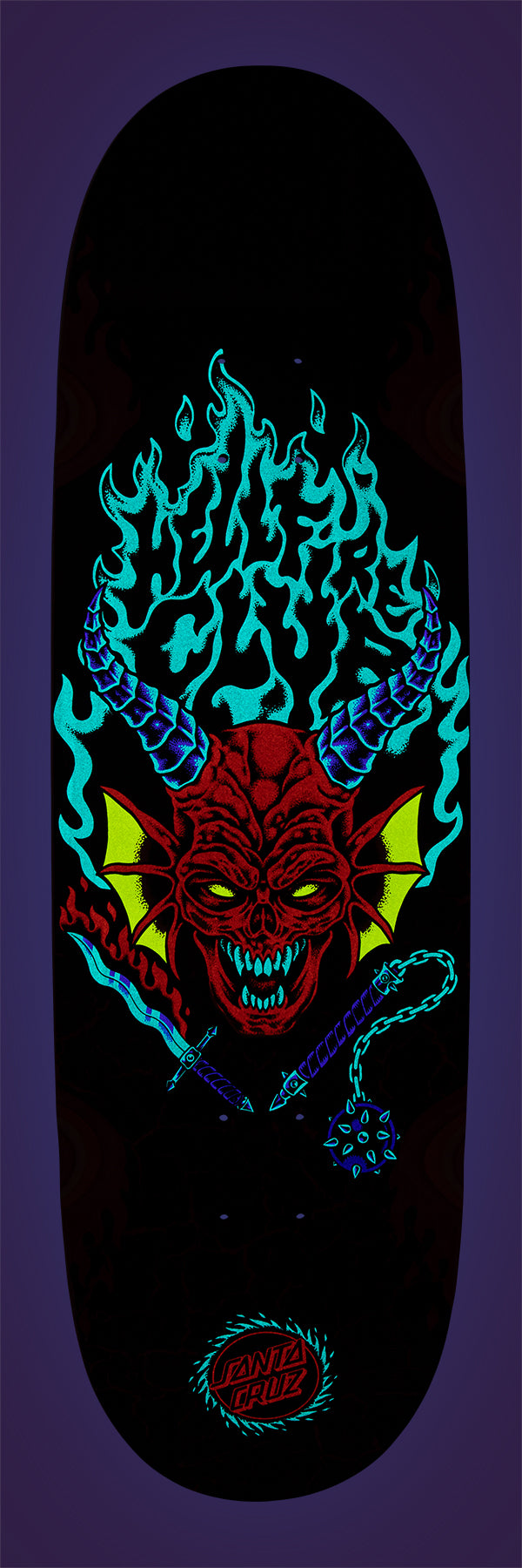 SANTA CRUZ - Stranger Things Hellfire Club Flames GITD - 9.0