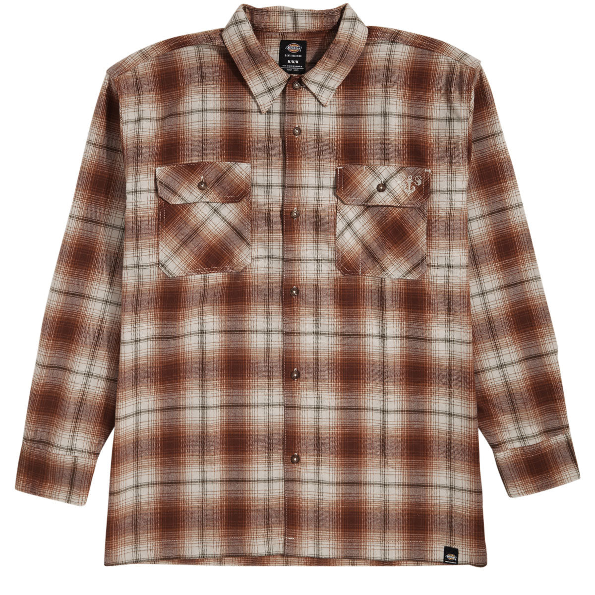 DICKIES - Skateboarding Ronnie Sandoval Brushed Flannel Burnt Ombre Plaid