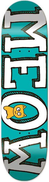 MEOW - Big Logo Teal - 7.75