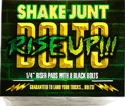 SHAKE JUNT - Riser Pads 1/4 & Bolts Combo