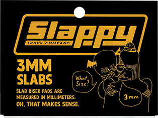 SLAPPY - Low Risers 3mm Black