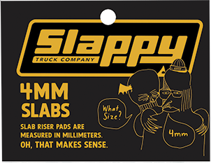 SLAPPY - Low Risers 4mm Black