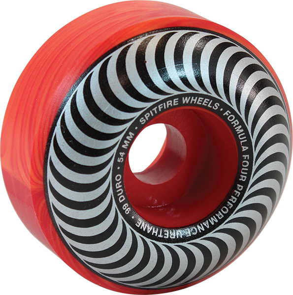 SPITFIRE - 54mm F4 Classic Red Orange Swirl 99a