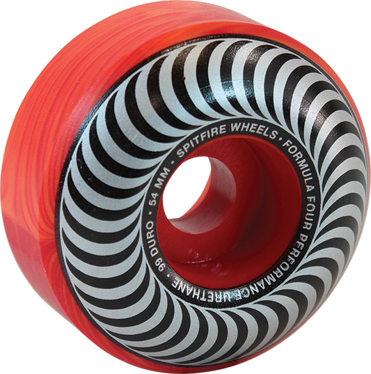 SPITFIRE - 54mm F4 Classic Red Orange Swirl 99a