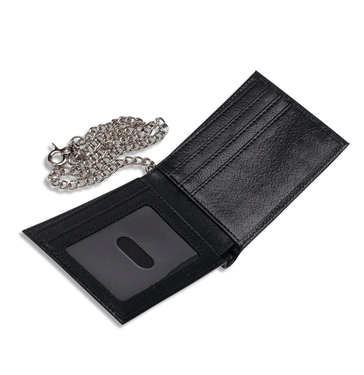 JACUZZI UNLIMITED - Leather Chain Wallet Black