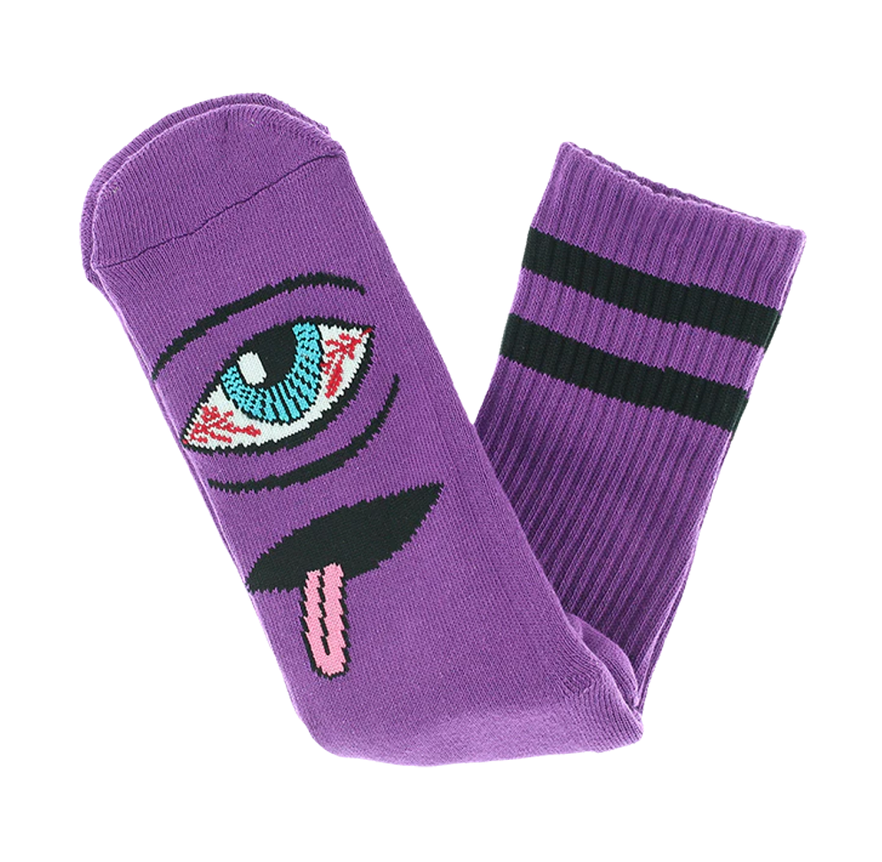 TOY MACHINE - Sect Eye Bloodshot Socks Purple