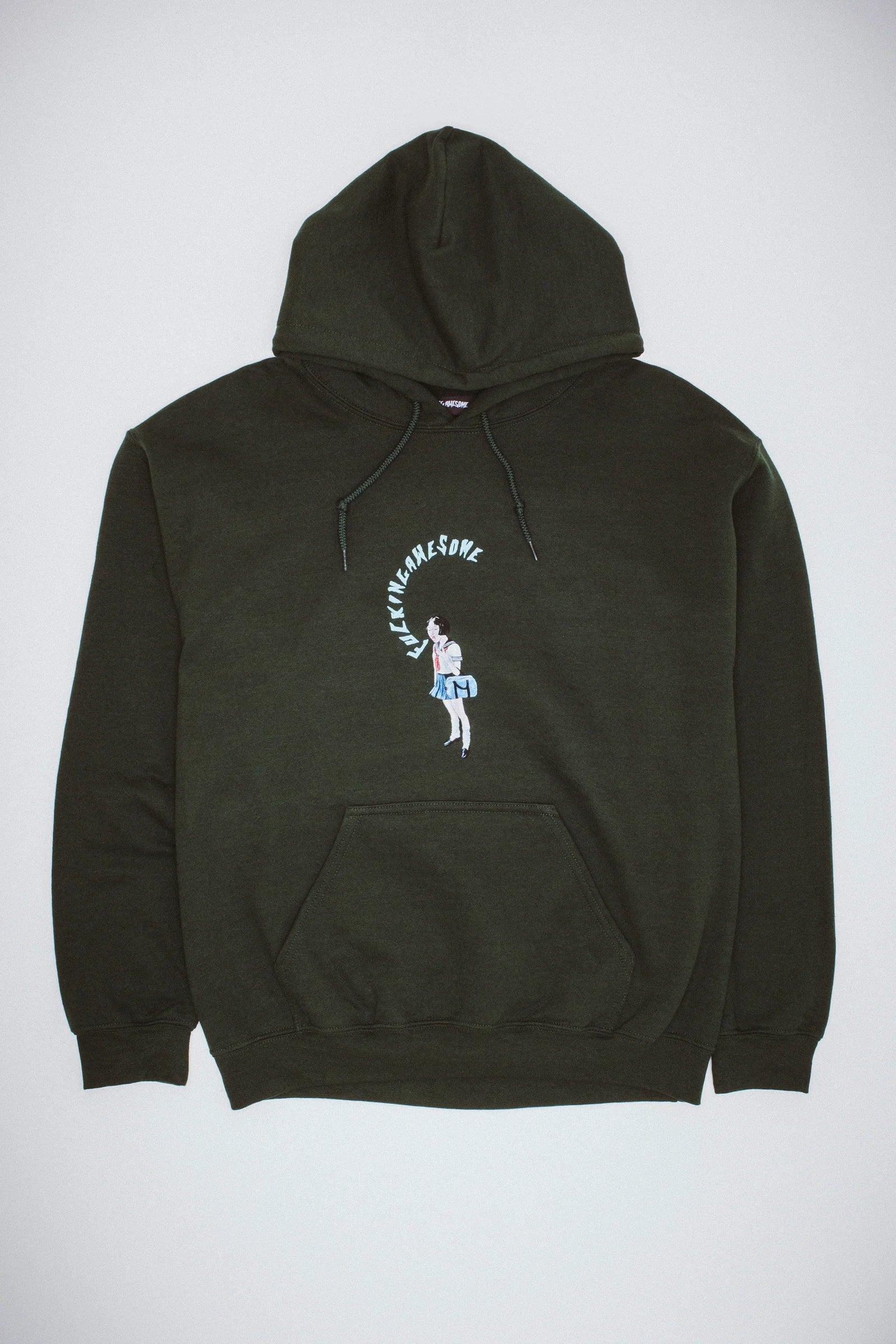 FUCKING AWESOME - Mouth Girl Hoodie Forest Green