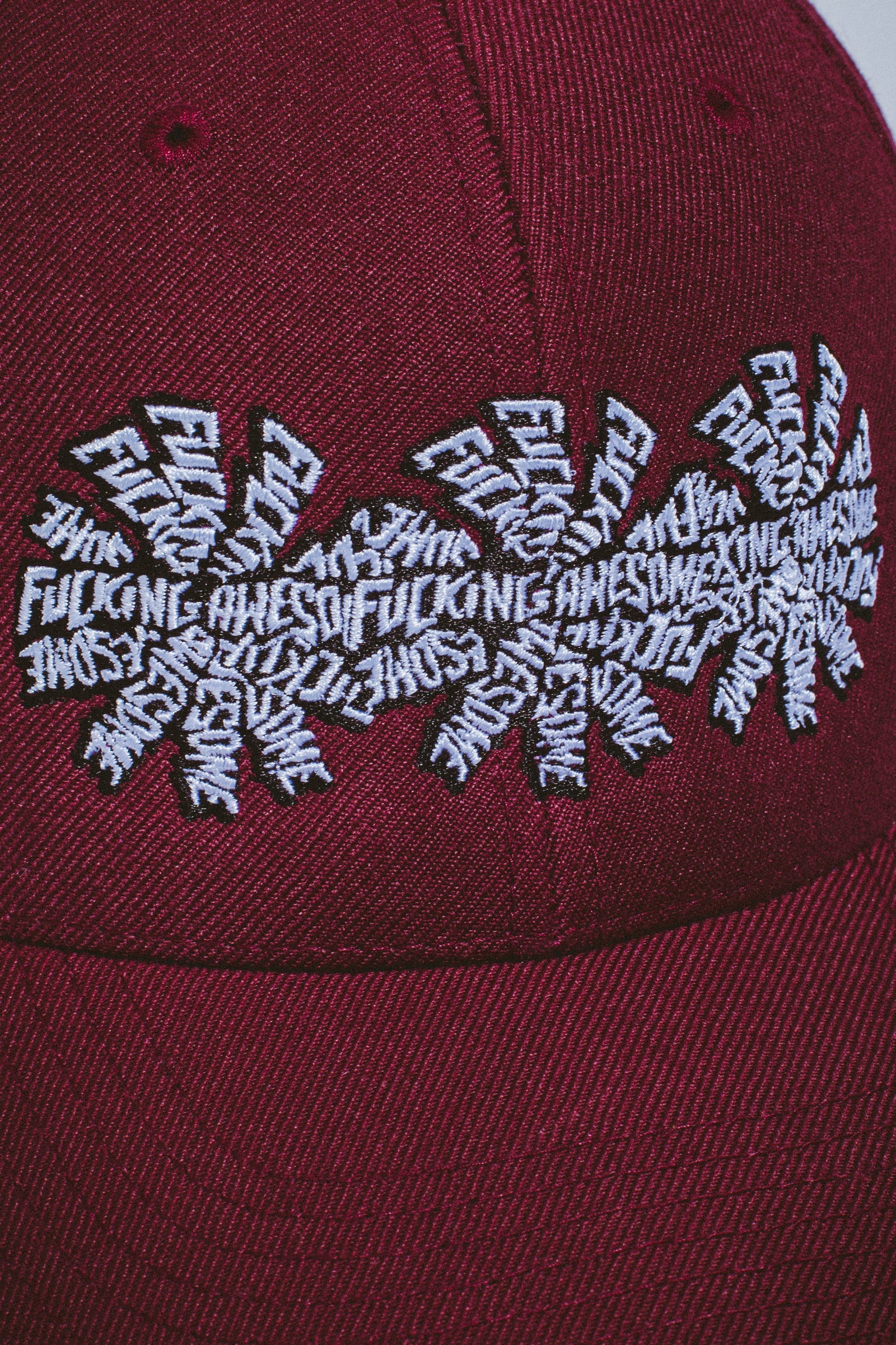 FUCKING AWESOME - Three Spiral Snapback Hat Maroon