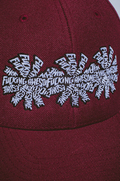 FUCKING AWESOME - Three Spiral Snapback Hat Maroon