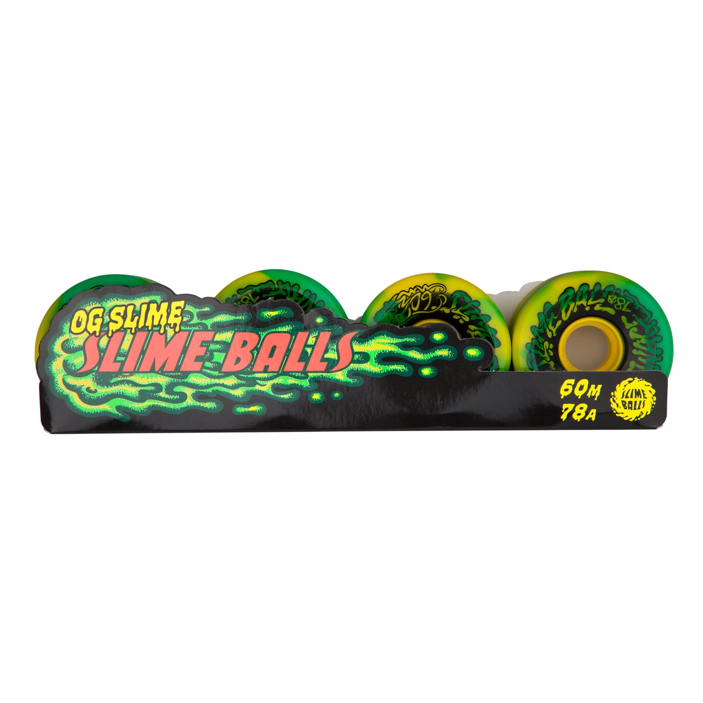 SLIME BALLS - 60mm Spewage OG Slime Green/Yellow Swirl 78a