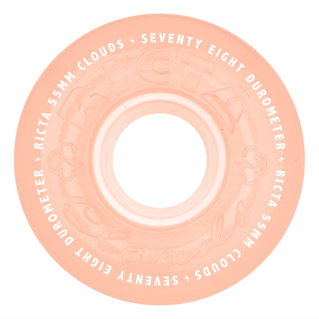 RICTA - 55mm Clouds Trasparent Red GLOW IN THE DARK 78a