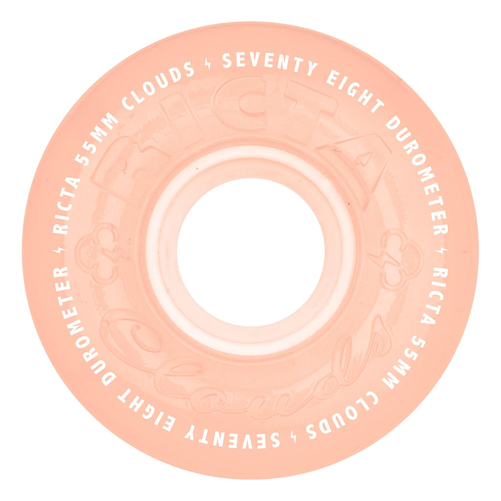 RICTA - 55mm Clouds Trasparent Red GLOW IN THE DARK 78a