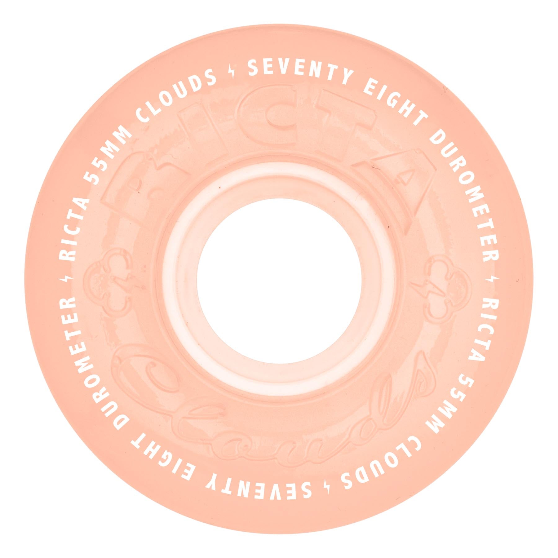 RICTA - 55mm Clouds Trasparent Red GLOW IN THE DARK 78a