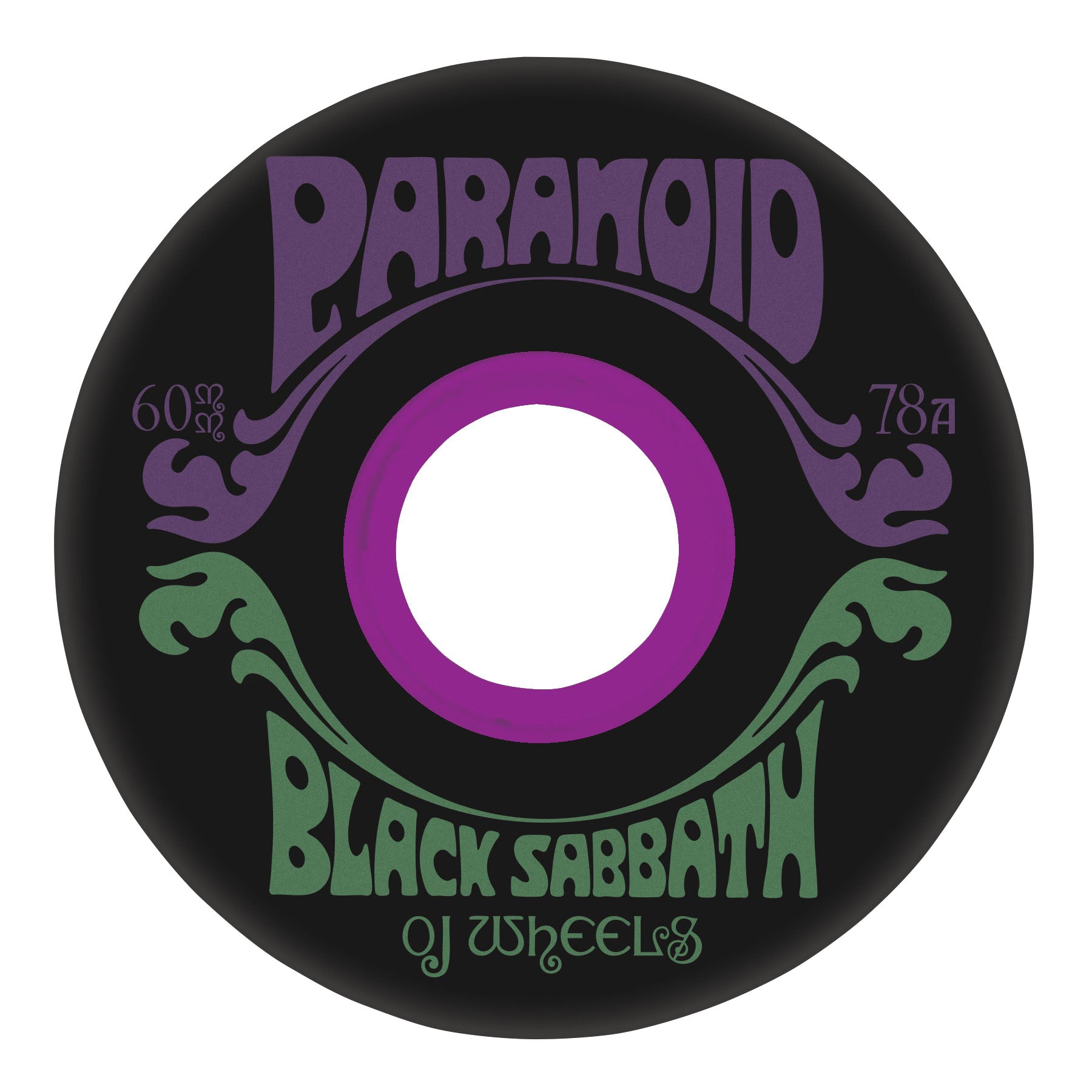 OJ WHEELS - 60mm Black Sabbath Paranoid Super Juice Black 78a