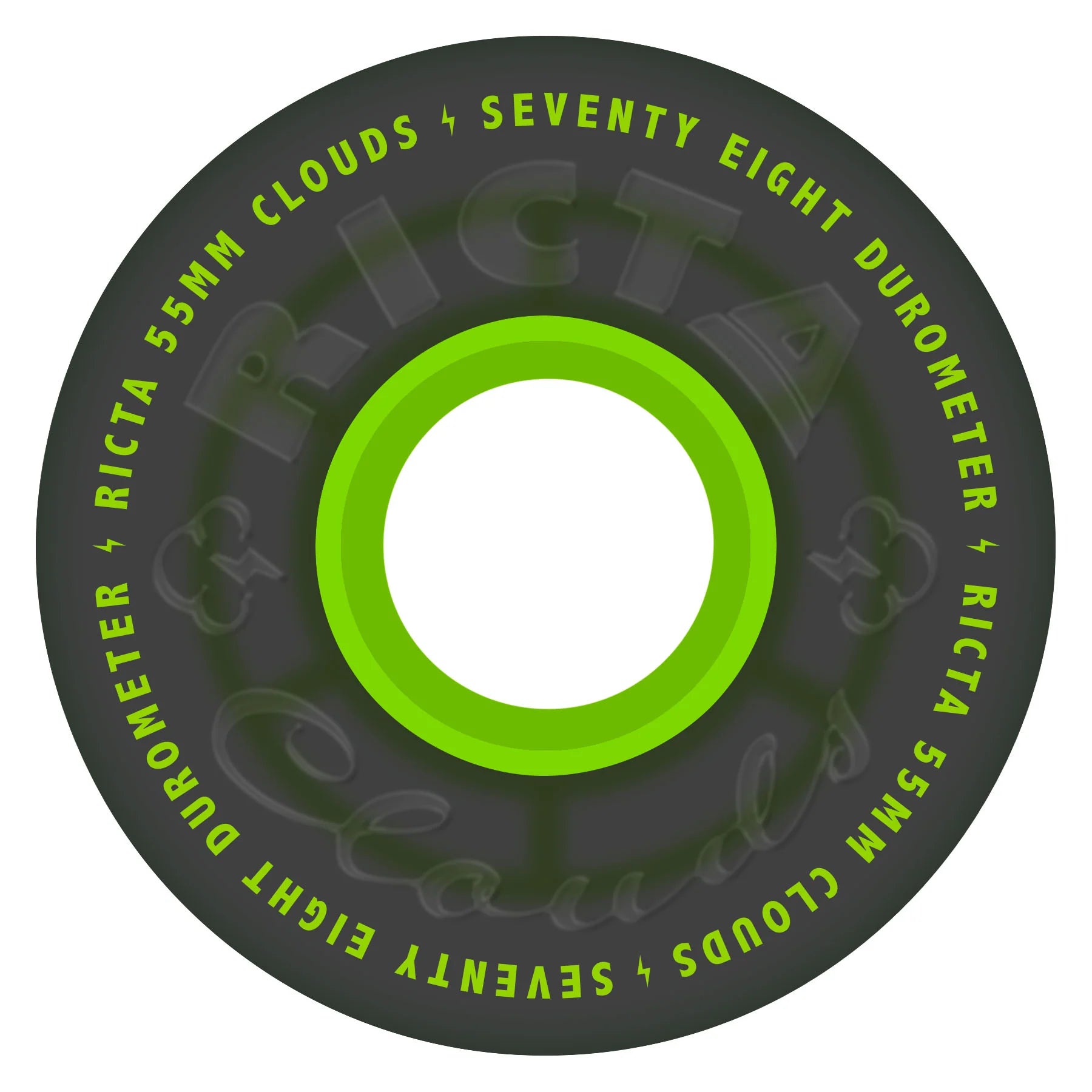 RICTA - 55mm Clouds Trasparent Black/Green 78a