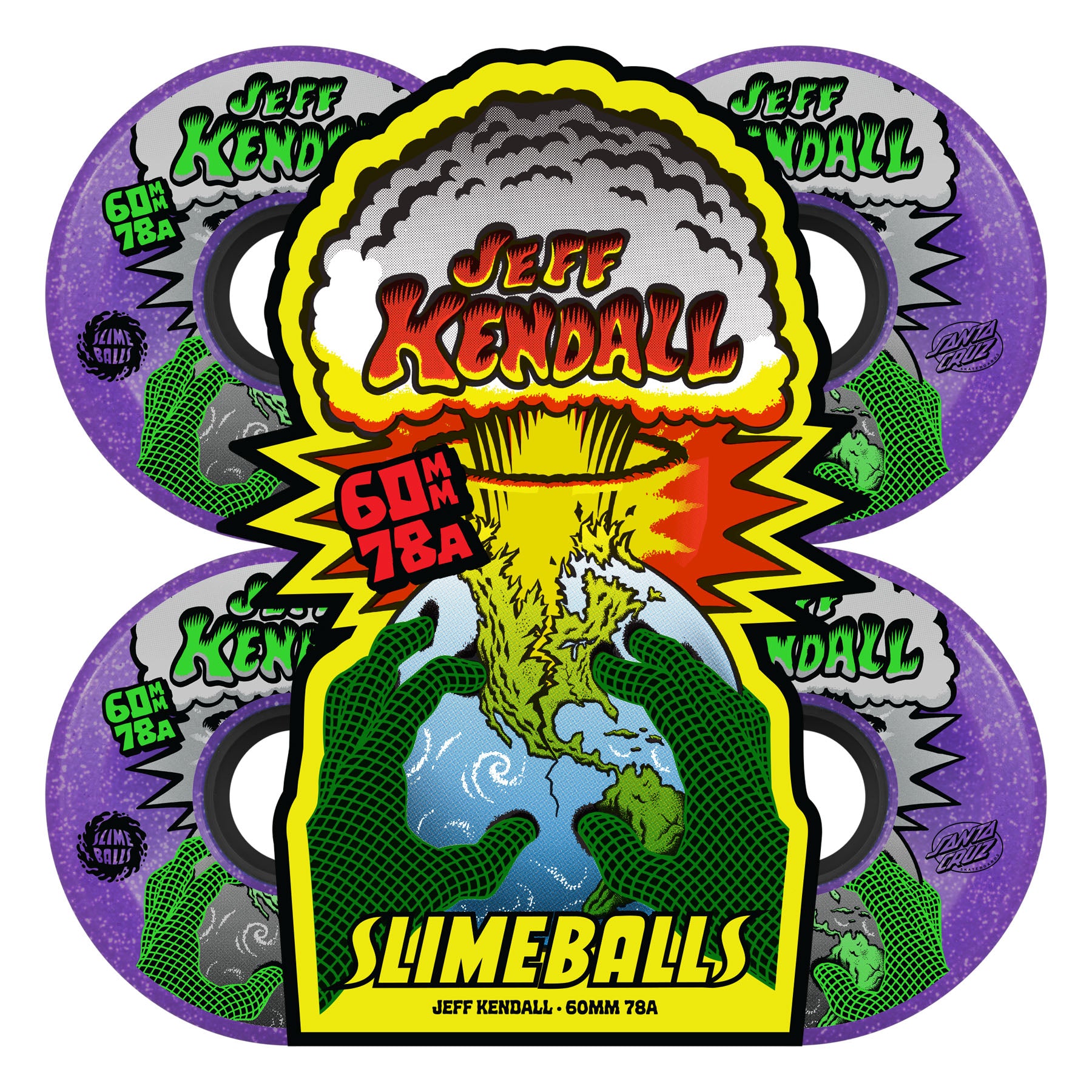 SLIME BALLS - 60mm Kendall End of the World Reissue OG Slime Purple 78a