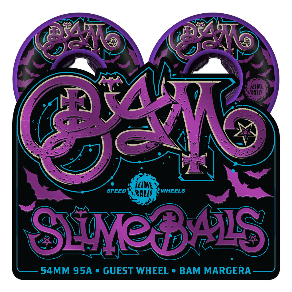 SLIME BALLS - 54mm Bam Margera Hardline Purple 95a