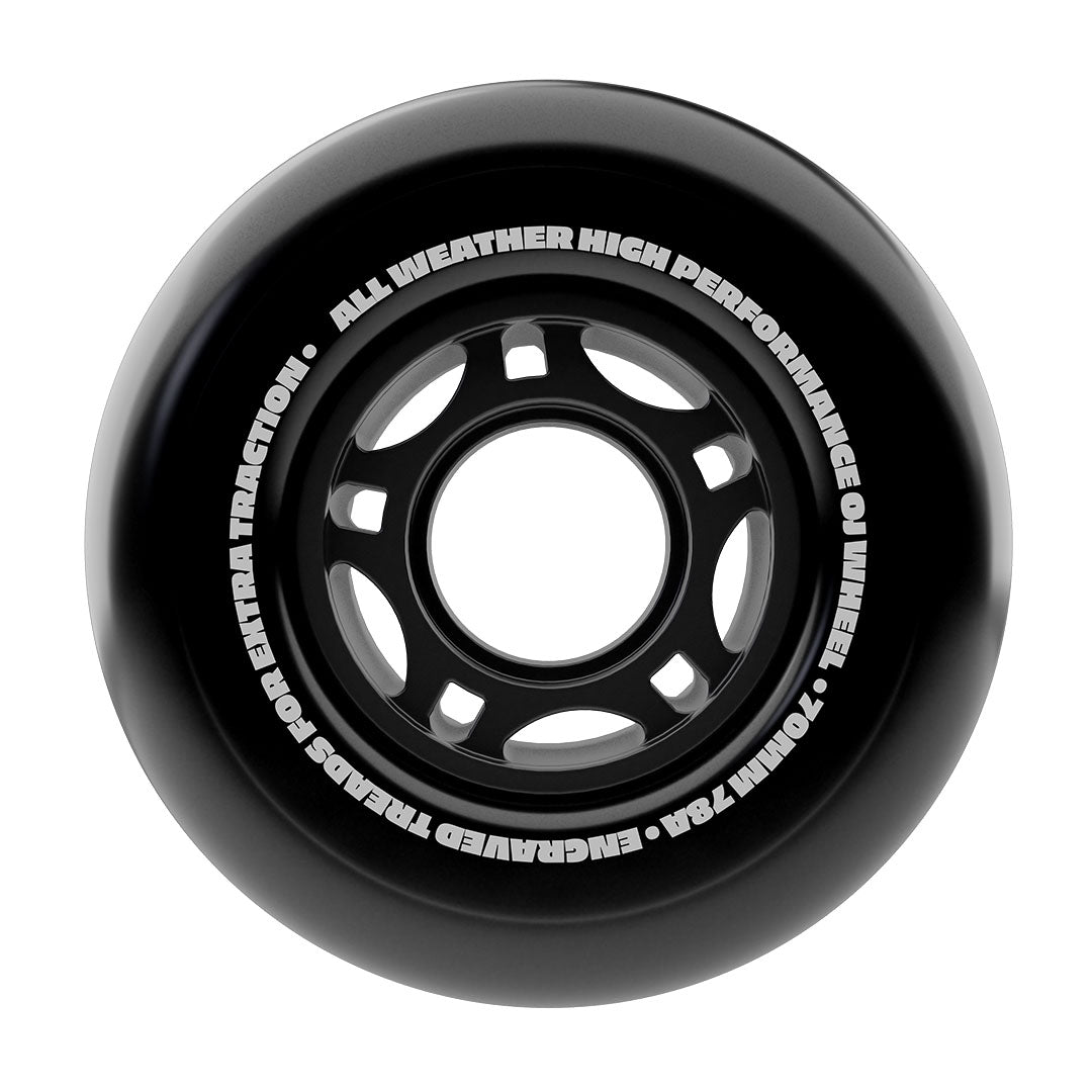 OJ WHEELS - 70mm Dirt Tires Thunder Juice Black 78a