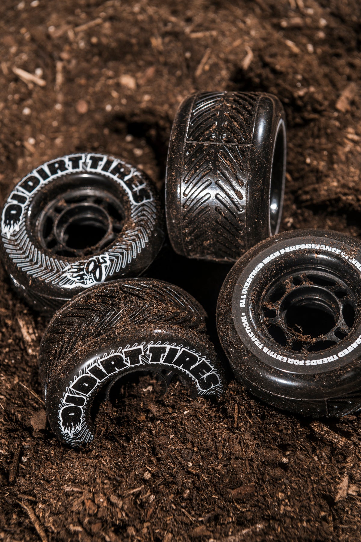 OJ WHEELS - 70mm Dirt Tires Thunder Juice Black 78a