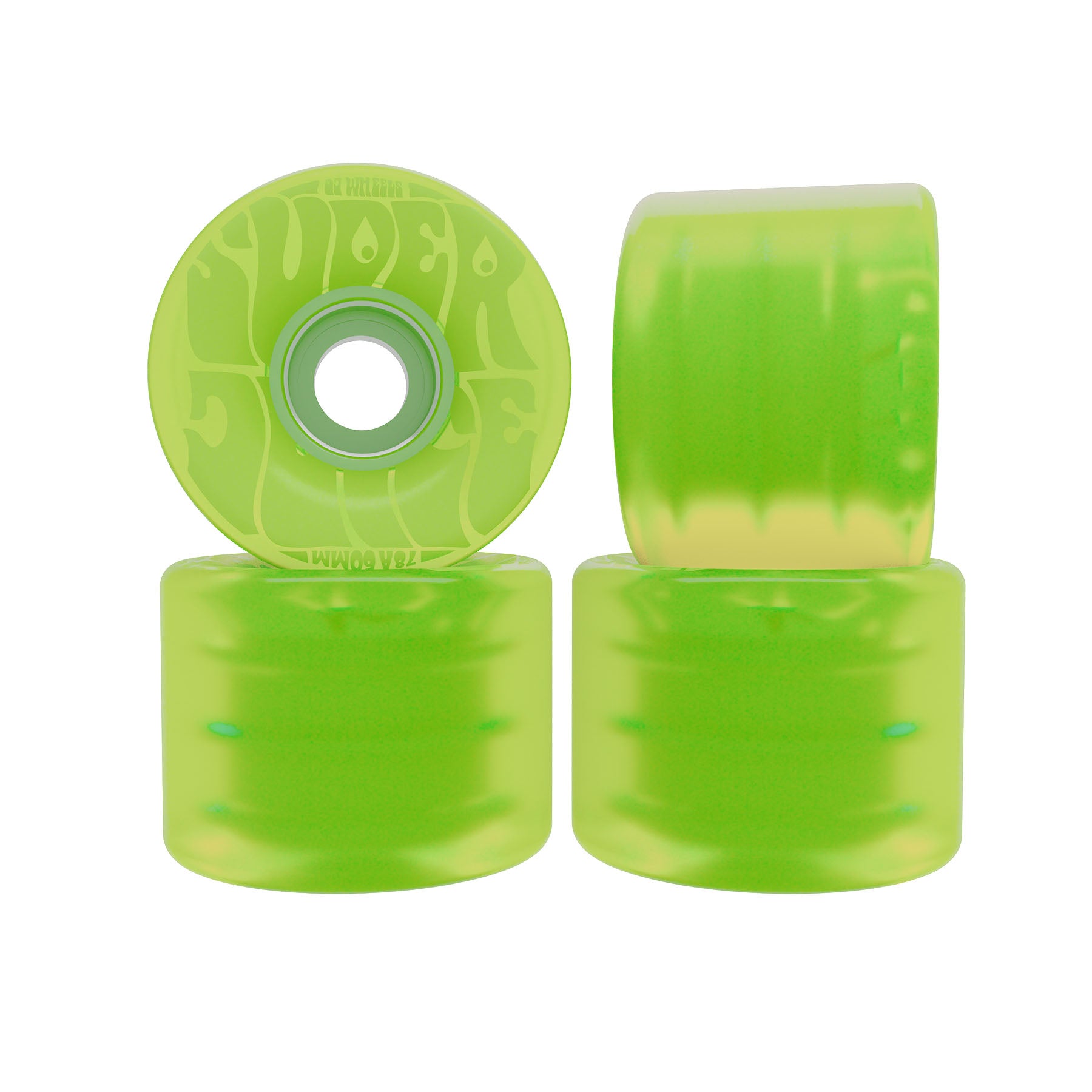 OJ WHEELS - 60mm Bubble Gum Mini Super Transparent Green 78a
