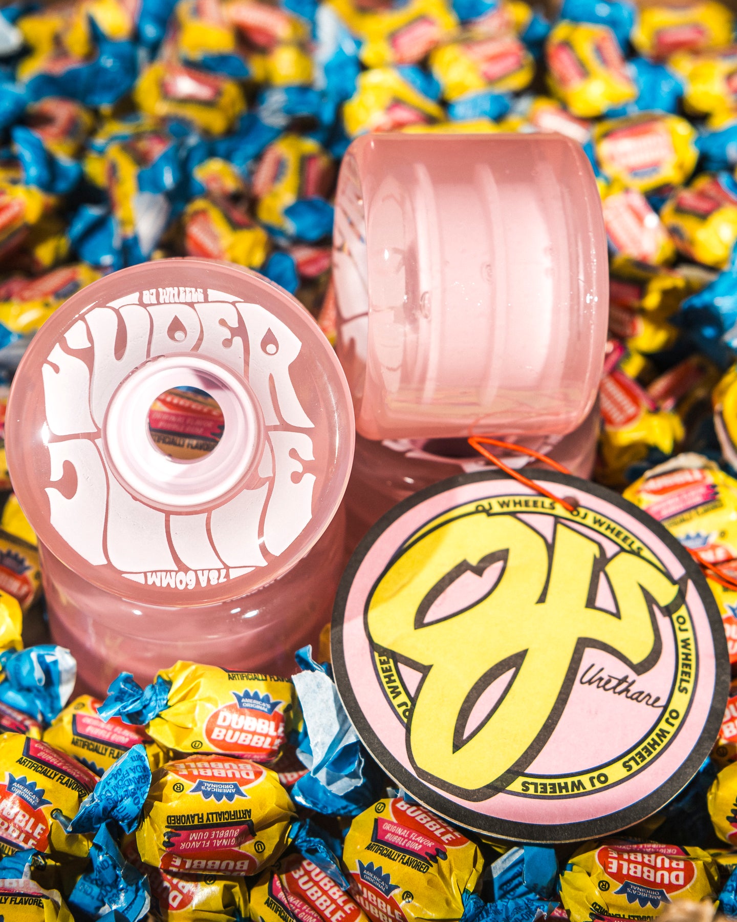 OJ WHEELS - 60mm Bubble Gum Super Juice Transparent Pink 78a