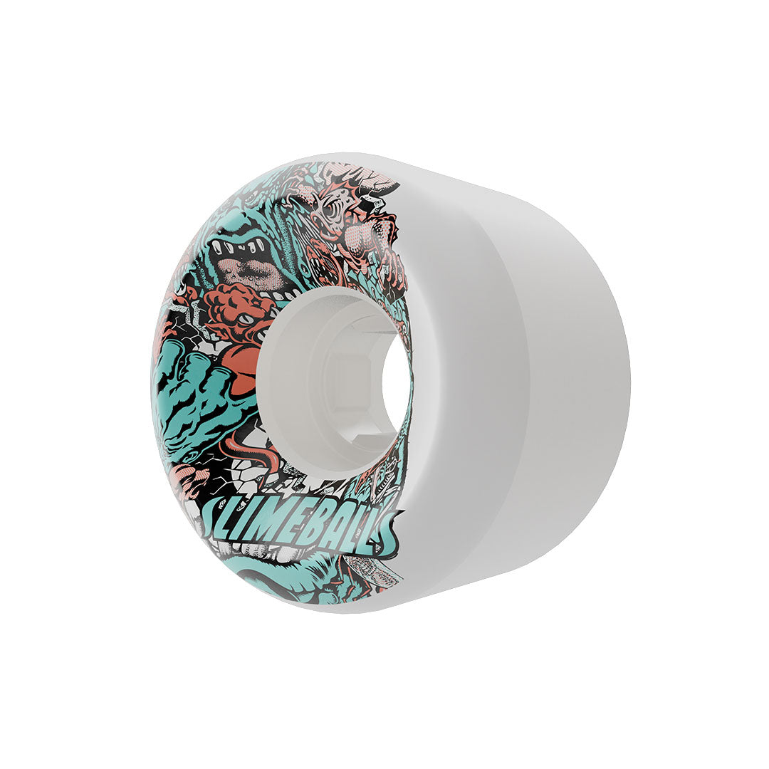 SLIME BALLS - 56mm Roskopp Five Reissue White Full Combo Slime Ball 78a