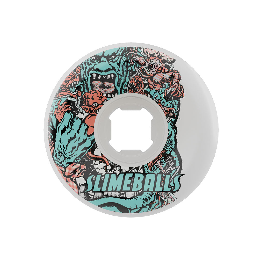 SLIME BALLS - 56mm Roskopp Five Reissue White Full Combo Slime Ball 78a