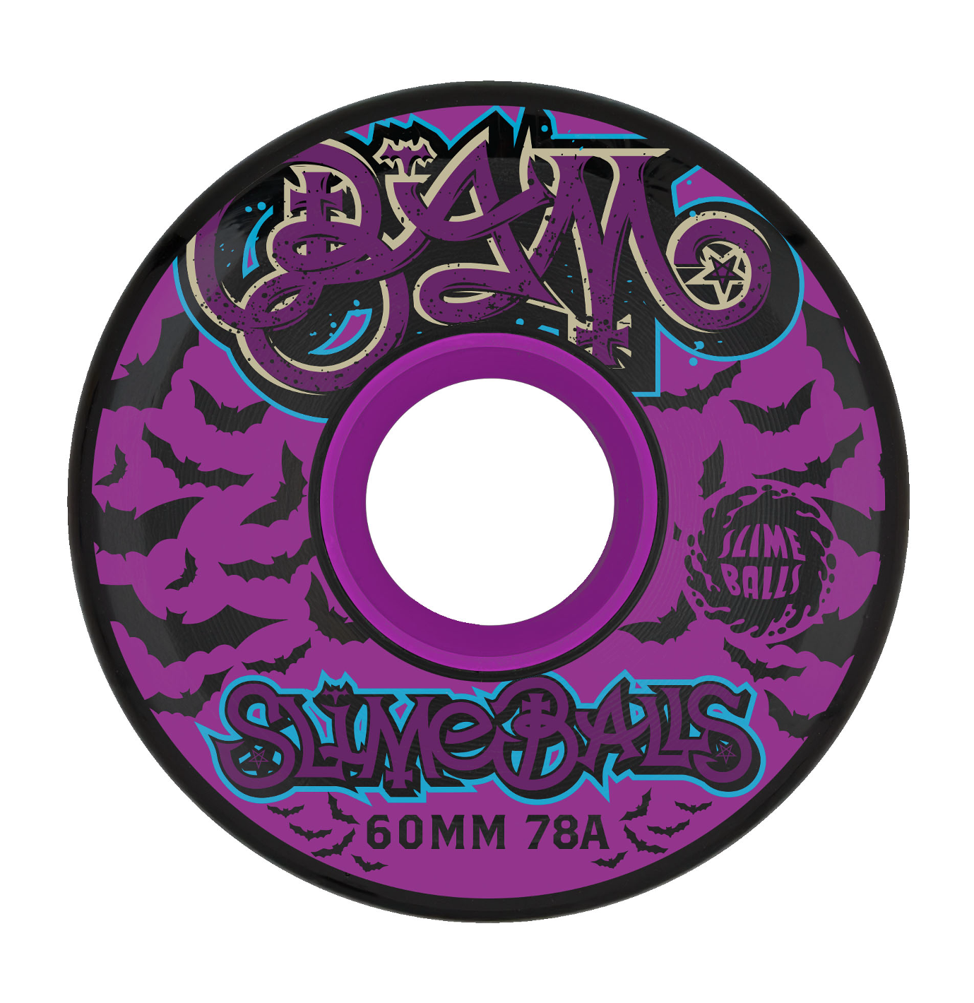 SLIME BALLS - 60mm Bam Margera OG Slime Black 78a