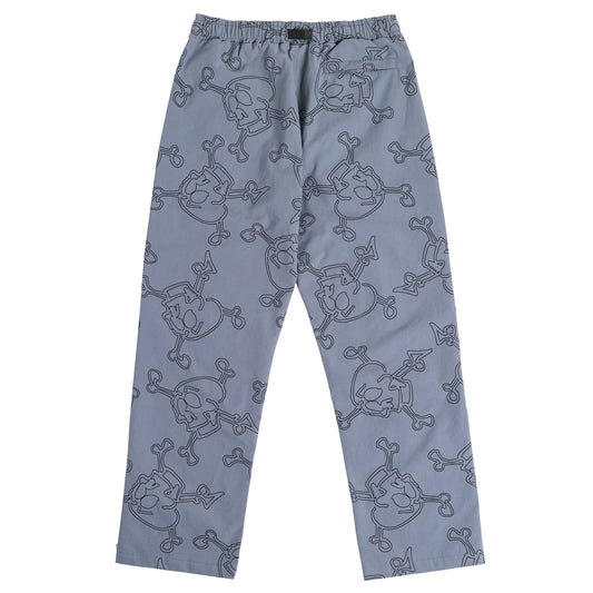 KROOKED - Style Eyes Ripstop Double Knee Pants Grey