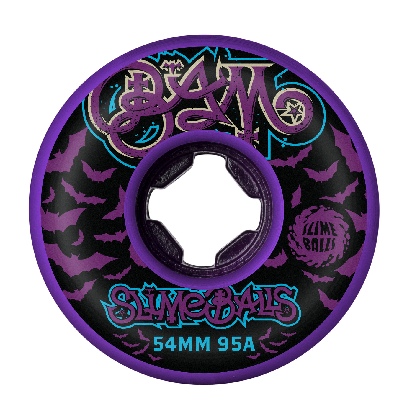 SLIME BALLS - 54mm Bam Margera Hardline Purple 95a