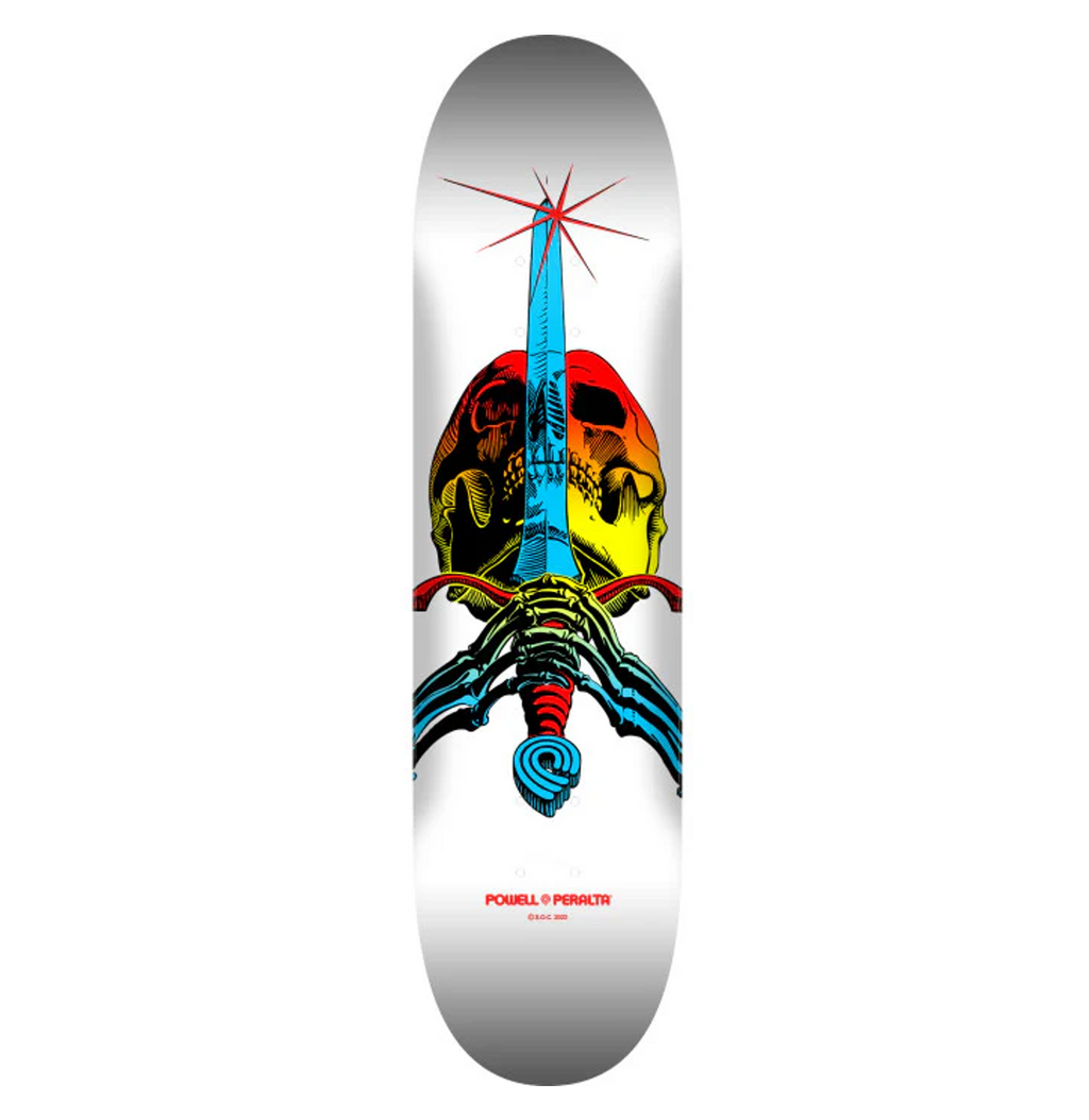 POWELL PERALTA - Skull & Sword Yellow Fade - 8.25