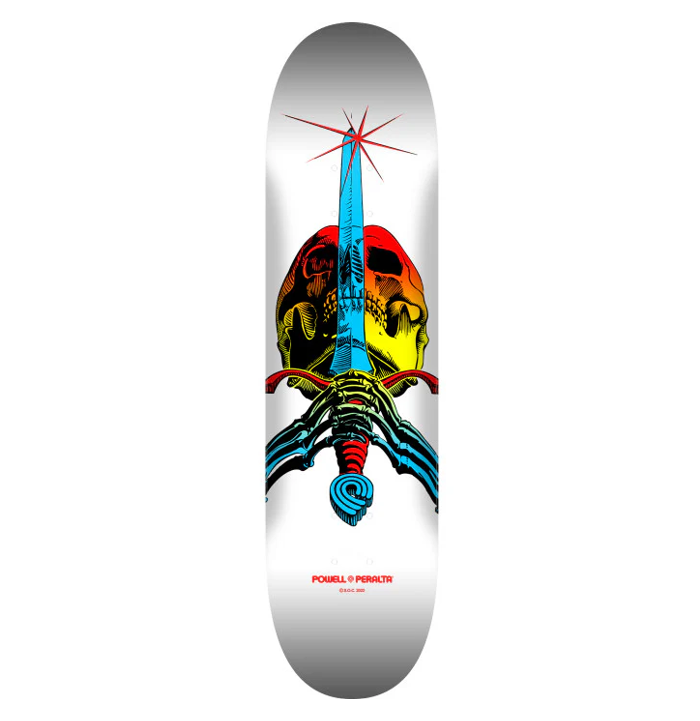 POWELL PERALTA - Skull & Sword Yellow Fade - 8.25