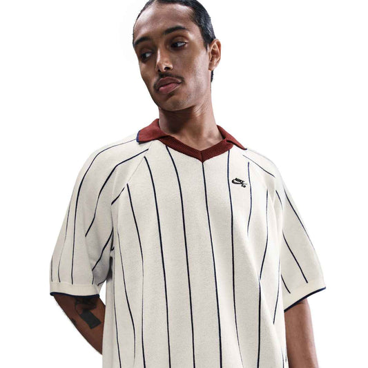 NIKE SB - Short Sleeve Polo Sweater Sail/Midnight/Red