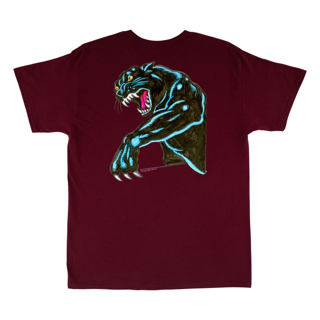 SANTA CRUZ - Natas Panther Sketch Tee Burgundy