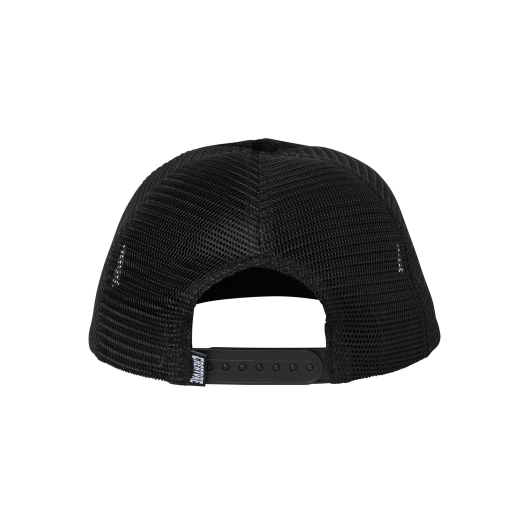 CREATURE - Bonehead Flame Mesh Trucker Unstructured Hat Black/Black