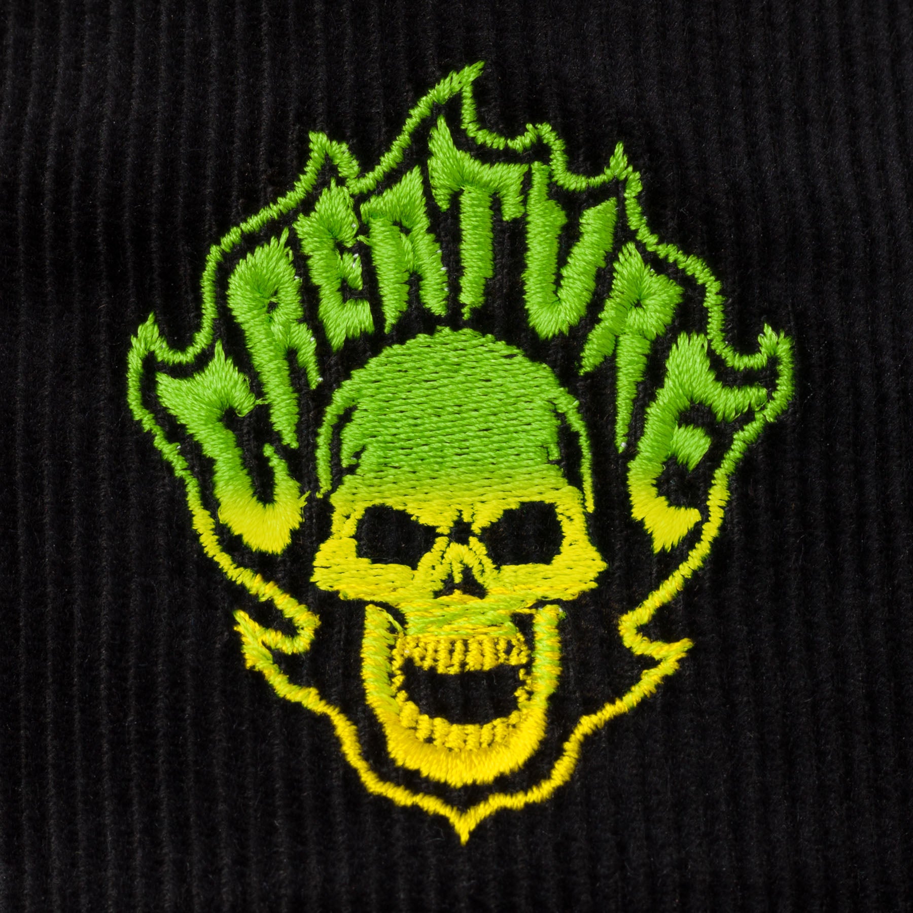 CREATURE - Bonehead Flame Mesh Trucker Unstructured Hat Black/Black