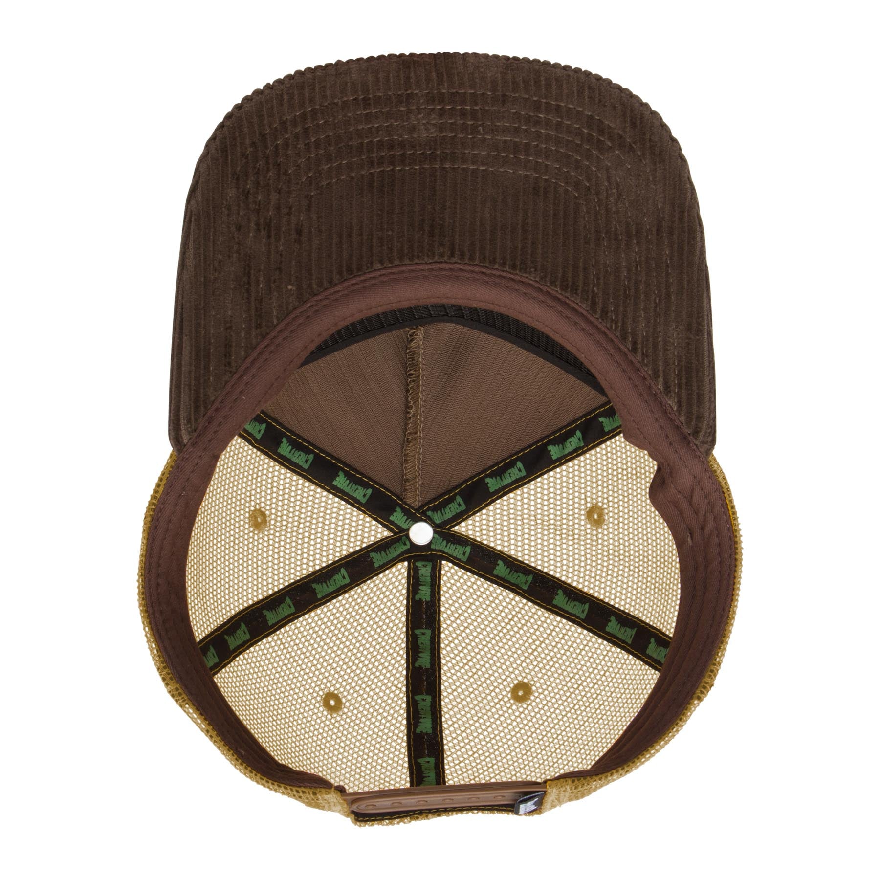 CREATURE - Bonehead Flame Mesh Trucker Unstructured Hat Brown/Tan