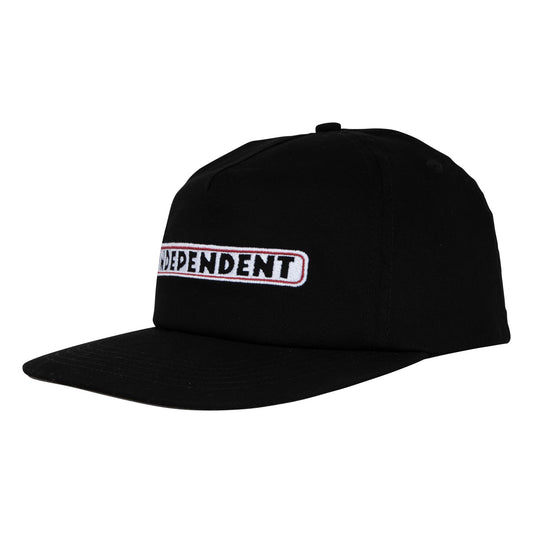 INDEPENDENT - Bar Logo Unstructured Snapback Black