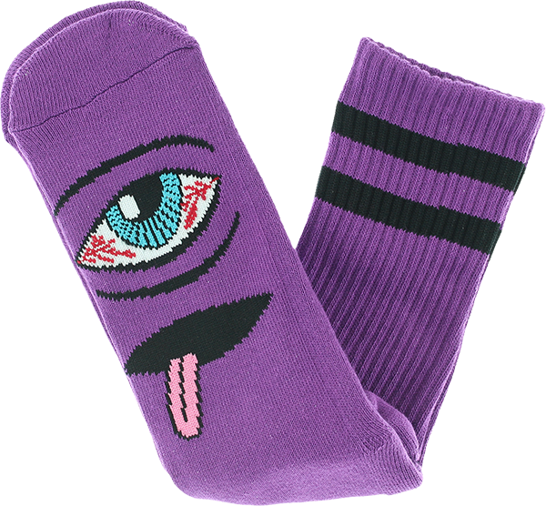 TOY MACHINE - Sect Eye Bloodshot Socks Purple