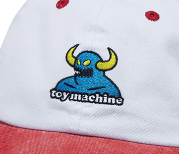 TOY MACHINE - Monster Adjustable Dad Hat White/Red