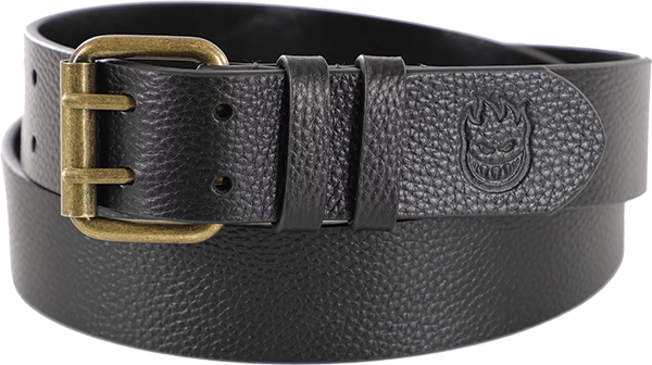 SPITFIRE - Bighead Leather Belt Black/Brass