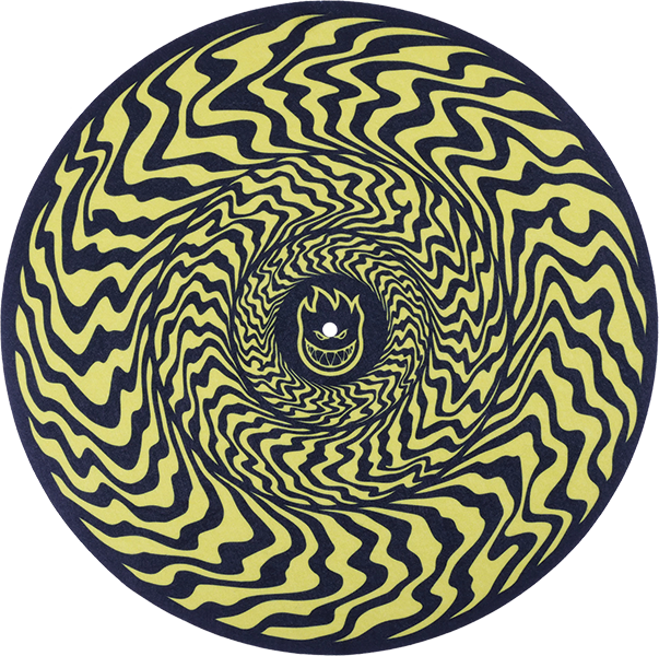 SPITFIRE - Turntable Slip Mat Classic Swirl Black/Yellow