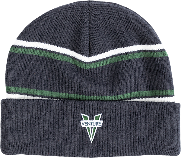 VENTURE - Heritage Cuff Beanie Navy/White