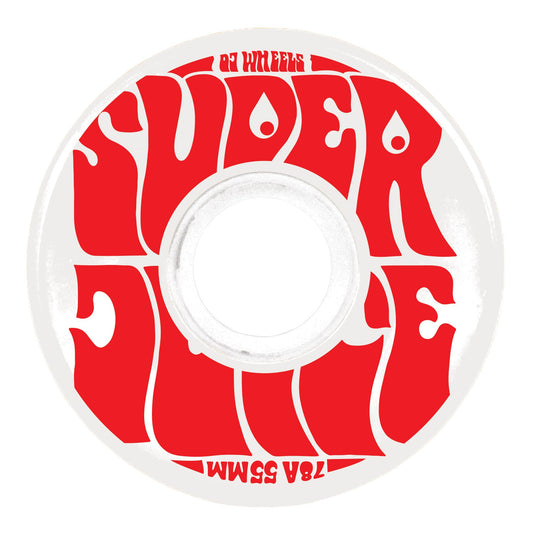 OJ WHEELS - 55mm Mini Super Juice White/Red 78a