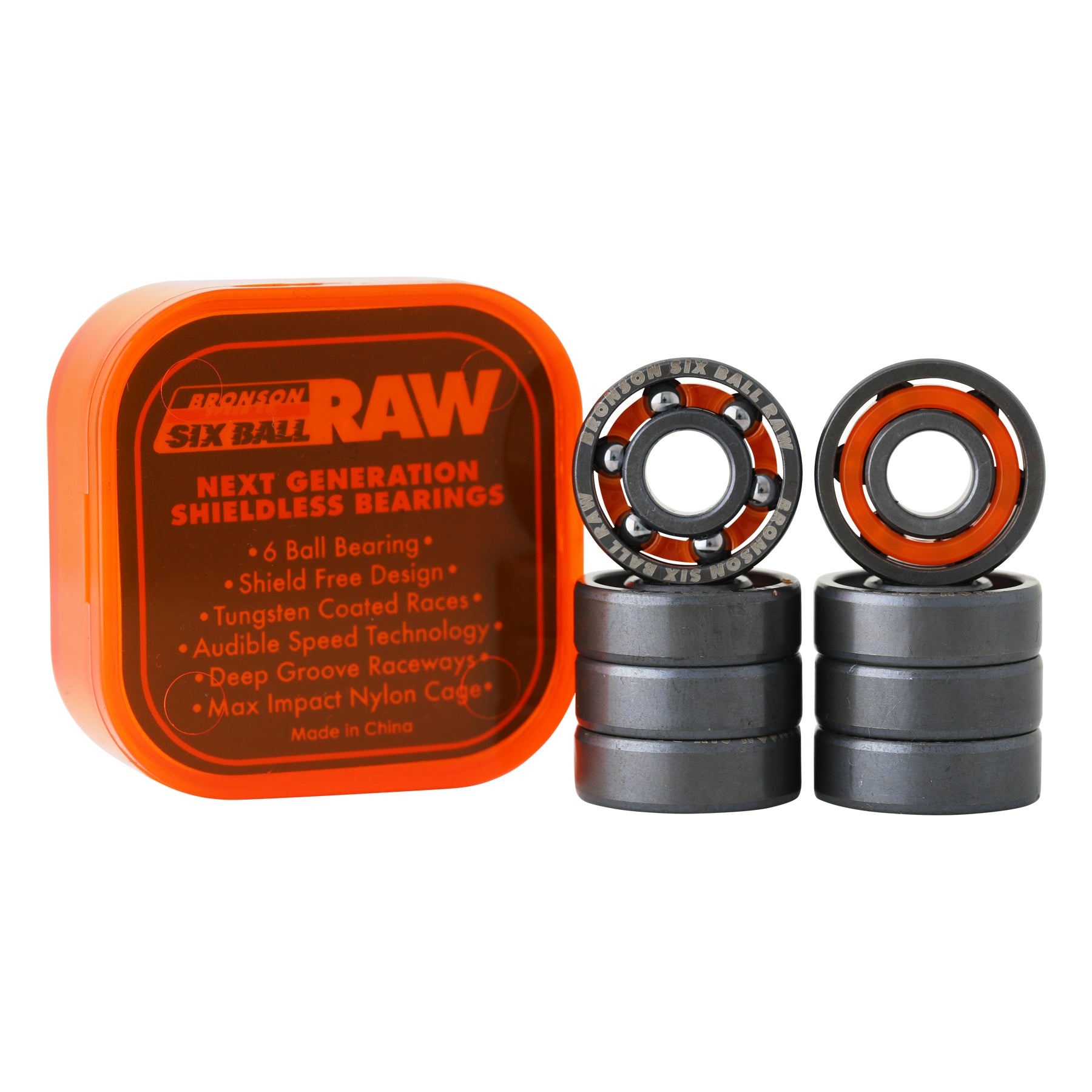 BRONSON SPEED CO. -  RAW Shieldless 6-Ball Bearings