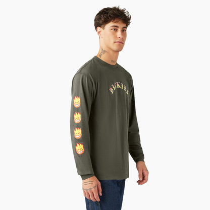 DICKIES - Dickies x Spitfire Longsleeve Tee Olive Green