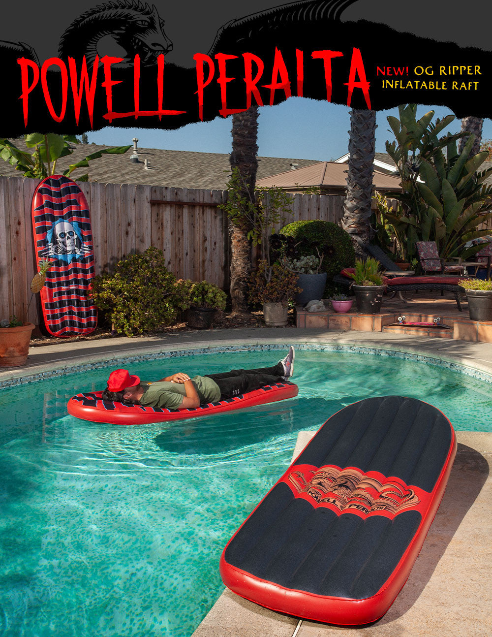 POWELL PERALTA -  Ripper Raft Red